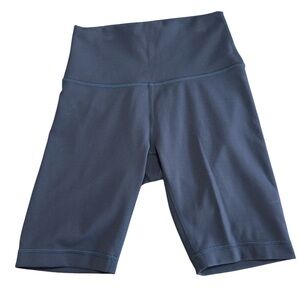 Lululemon Wunder Train High Rise Bike Shorts Womens Size 4 Navy Blue Everlux 8in